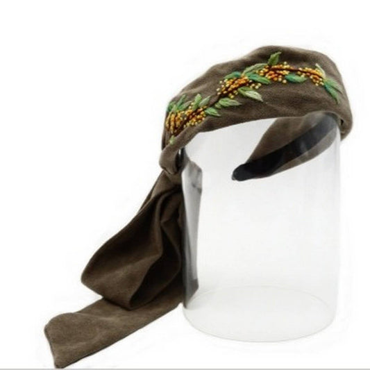 Handcrafted Plant-Dyed Chrysanthemum Headband