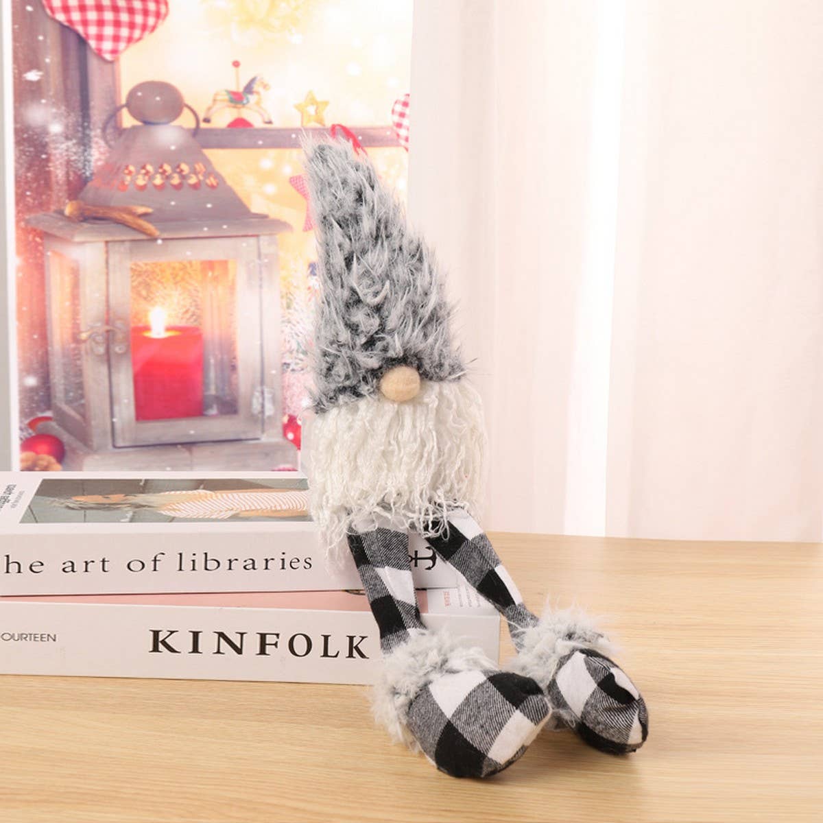 CHRISTMAS PLUSH FACELESS DOLL FIGURINE DECORATION