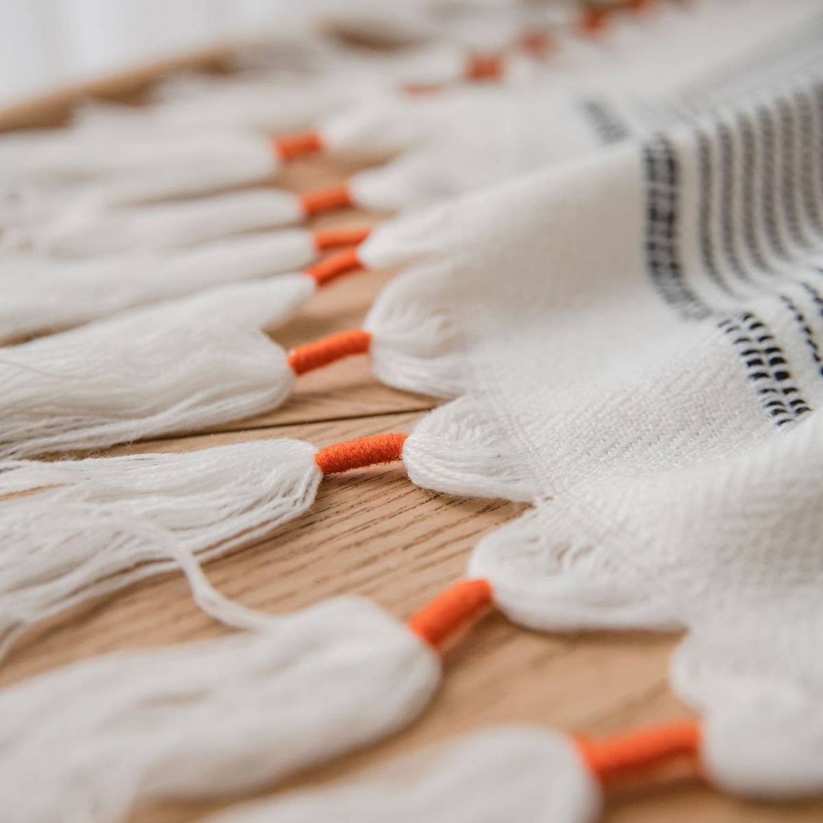 TASSEL CASUAL STRIPED TABLECLOTH