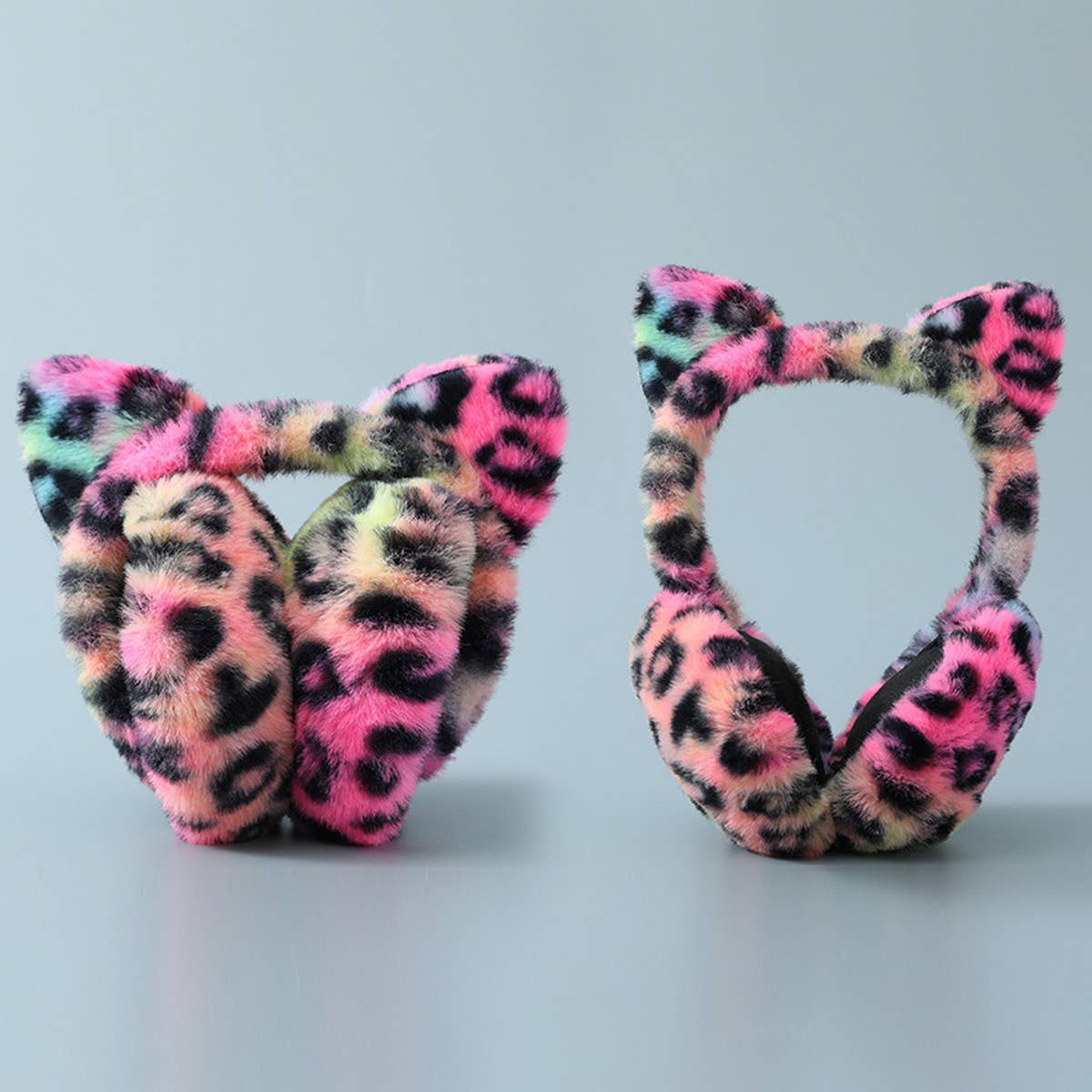 CUTE FOLDABLE LEOPARD PRINT EARMUFFS