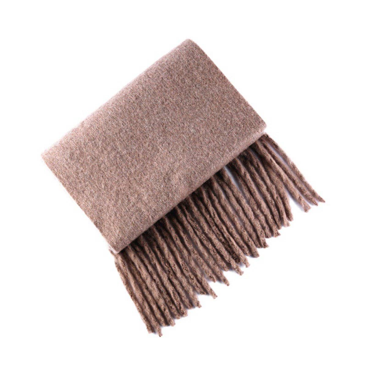 Wool Knit Scarf ??Thick Long Solid Winter Wrap_CWASC0166