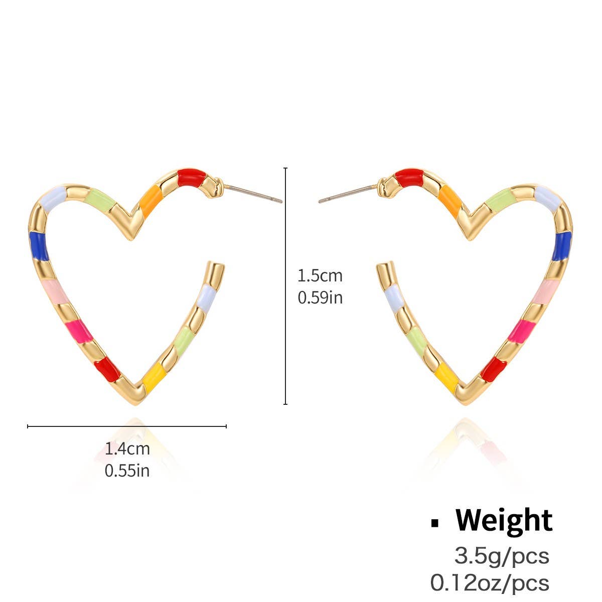 WOMEN'S STYLISH GEOMETRIC HEART-SHAPED EARRINGS