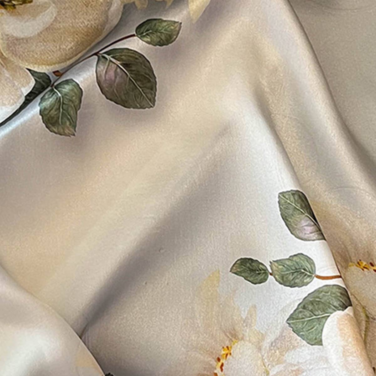 Floral Scarf - 100% Mulberry Silk Fall/Winter Wrap