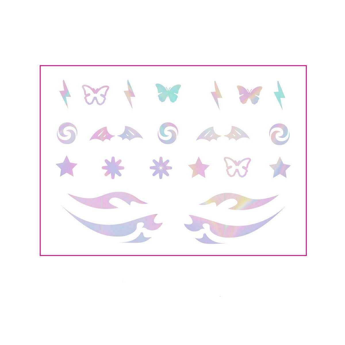 Holographic Eyeliner Tattoos ? Butterfly Makeup