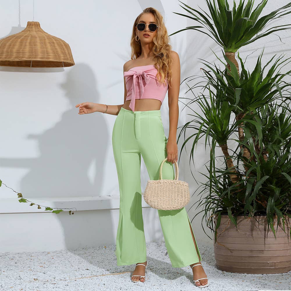 Sexy Solid Tie Strap Sleeveless Crop Top