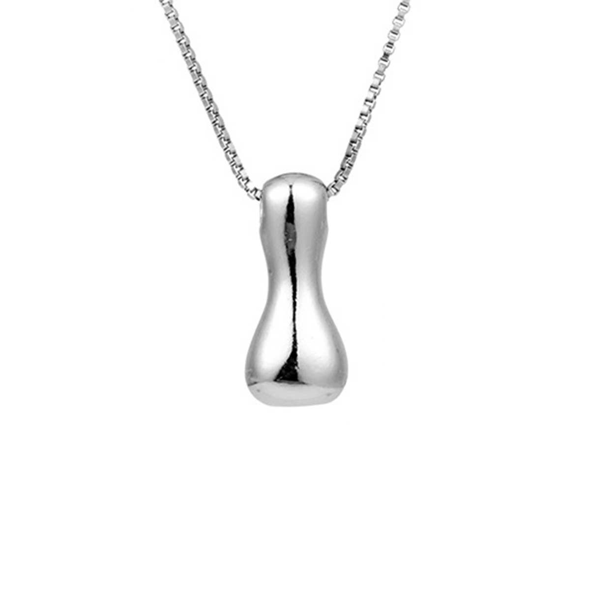 Hip Hop 26 Letters Pendant Necklace - Silver Chain