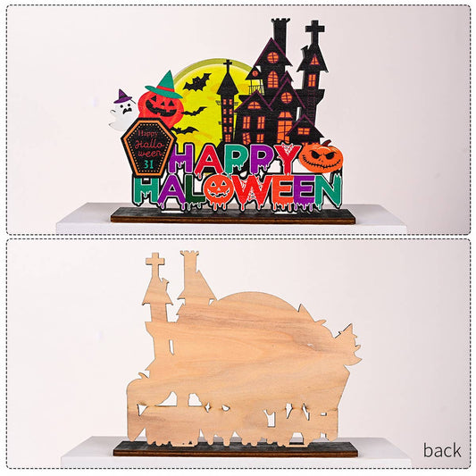 HALLOWEEN WOODEN DECORATIONS FOR HOME