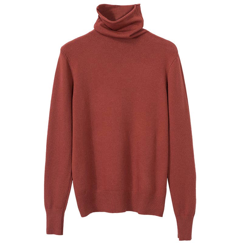 SOLID COLOR TURTLENECK KNIT STYLE ALL-IN-ONE BASE