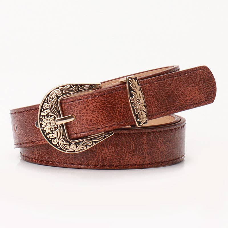 Fashionable jeans with a high-end style belt