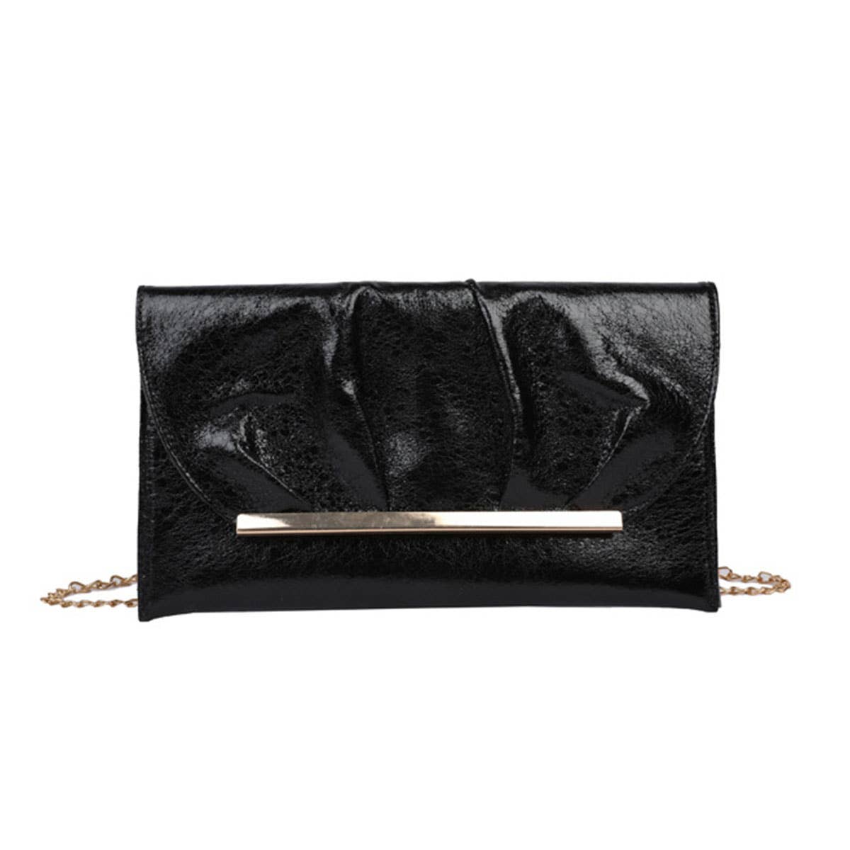 Fashionable pleated chain envelope bag