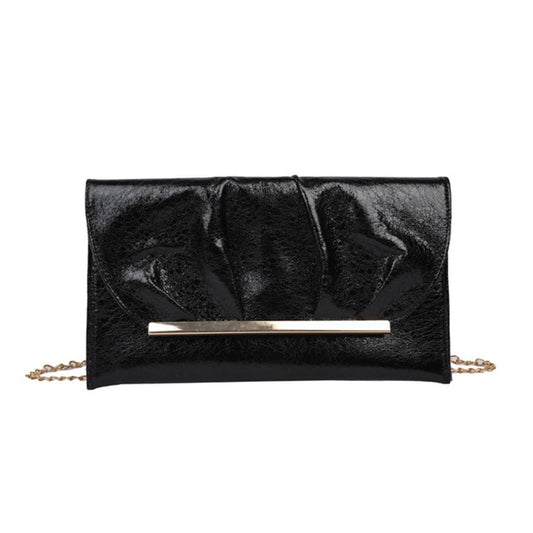 Fashionable pleated chain envelope bag