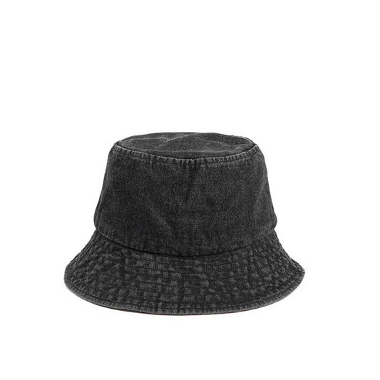 CWAH1523_SOLID COLOR VINTAGE SHADE DENIM BUCKET HAT