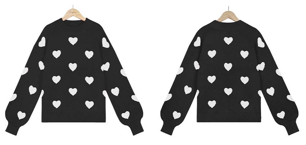 VALENTINE'S LOVE PULLOVER SWEATER FOR WOMEN