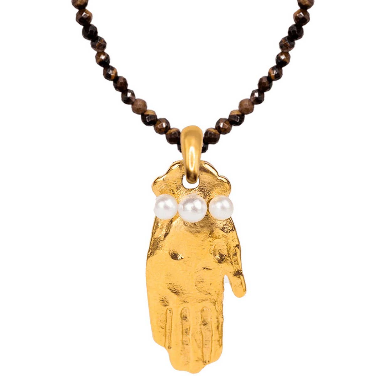 Gold Ocean Charms Necklace ? Fish & Shell Beads