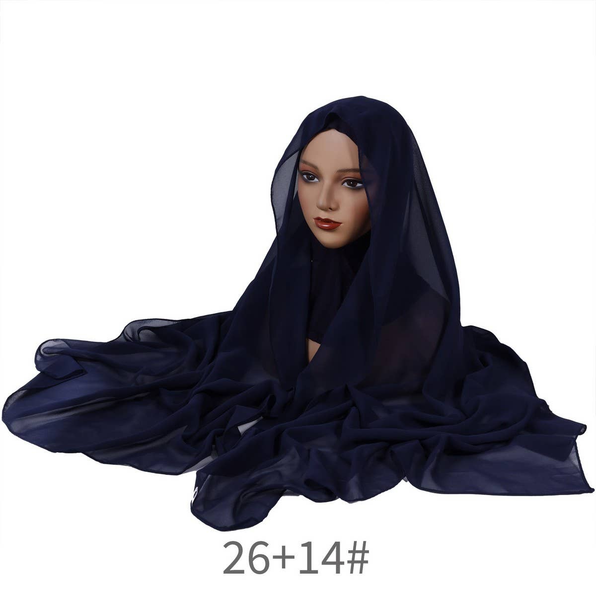 CLASSIC SOLID COLOR PEARL CHIFFON ETHNIC HEADSCARF