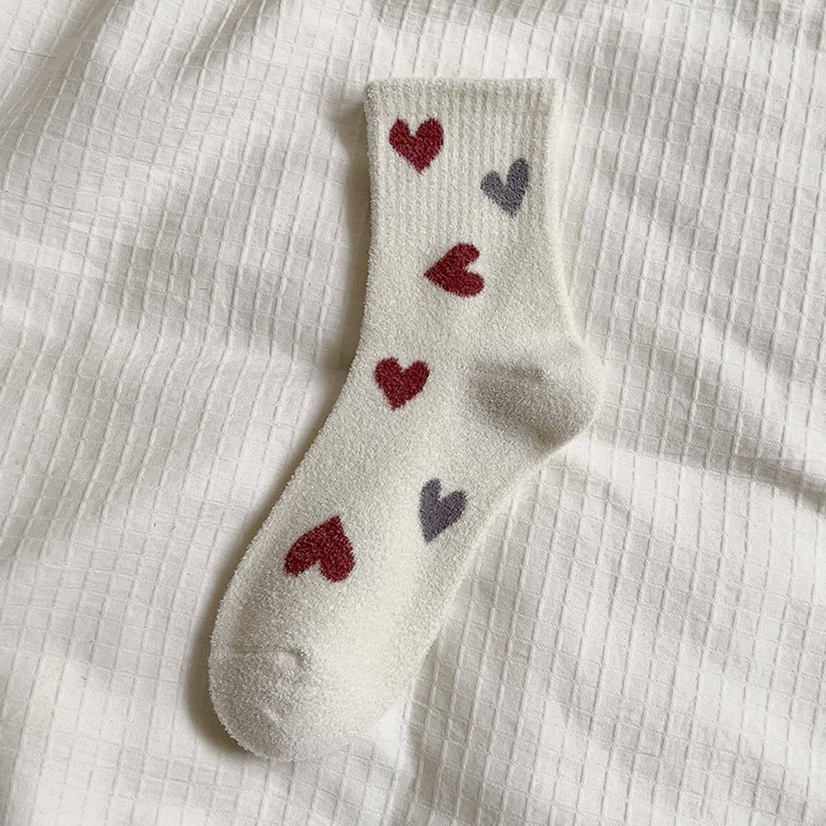 HOME WARM FAUX MINK PLUSH MIDDLE SOCKS