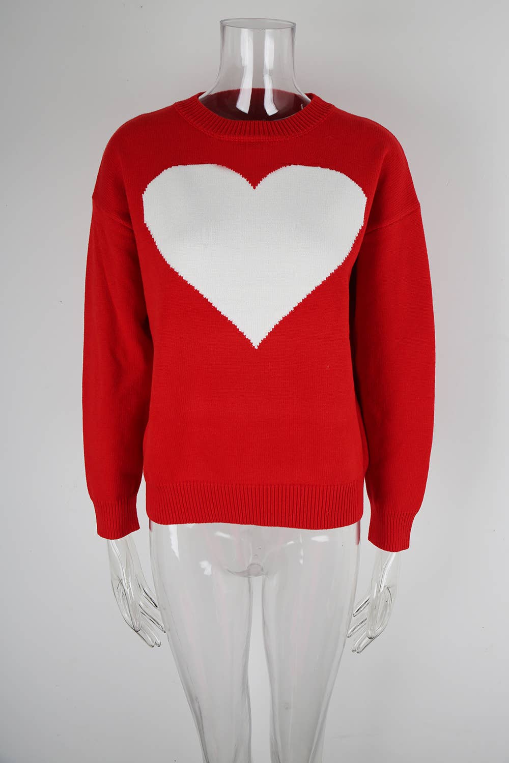 Languid lazy wind gentle pink love knit sweater