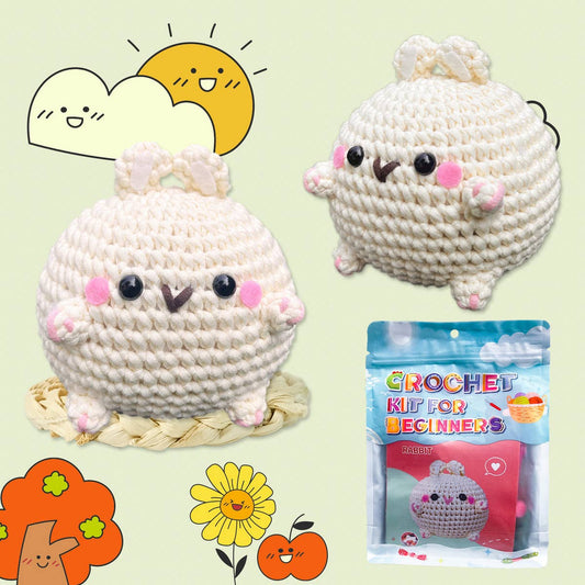 HANDMADE BUNNY DOLL CROCHET MATERIAL PACKAGE