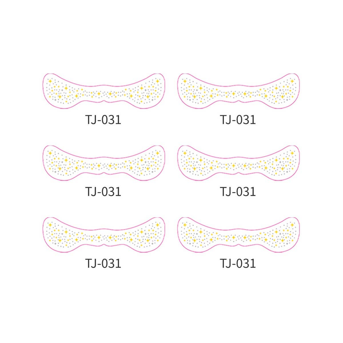 Metallic Freckle Face Tattoo Stickers Gold Silver