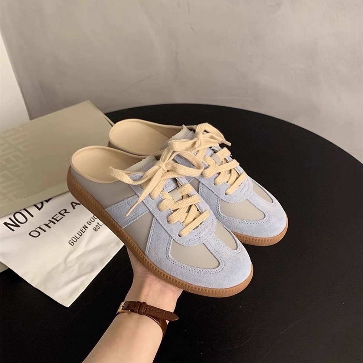 Thick Sole Backless Slip-On Shoes