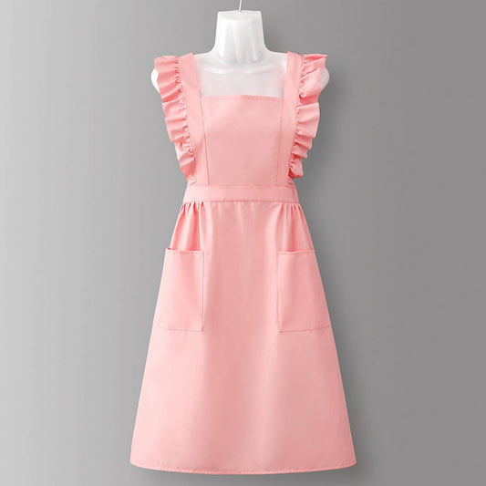 Houndstooth /Solid Color Waterproof Work Apron