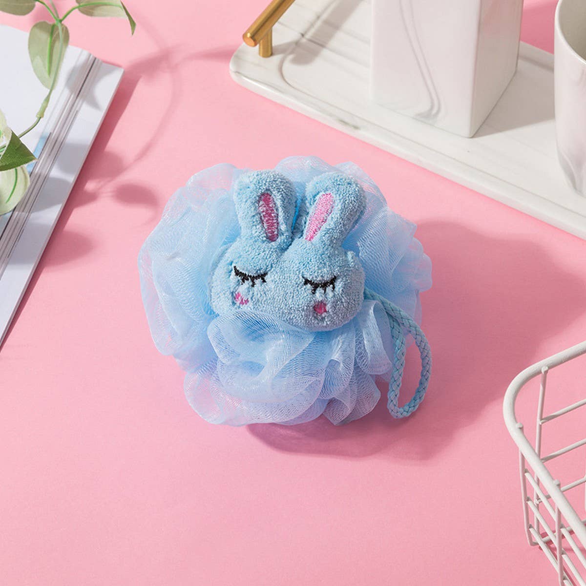 CWMM8750_CARTOON ANIMALS CUTE BATH BACK SCRUB BATH FLOWER