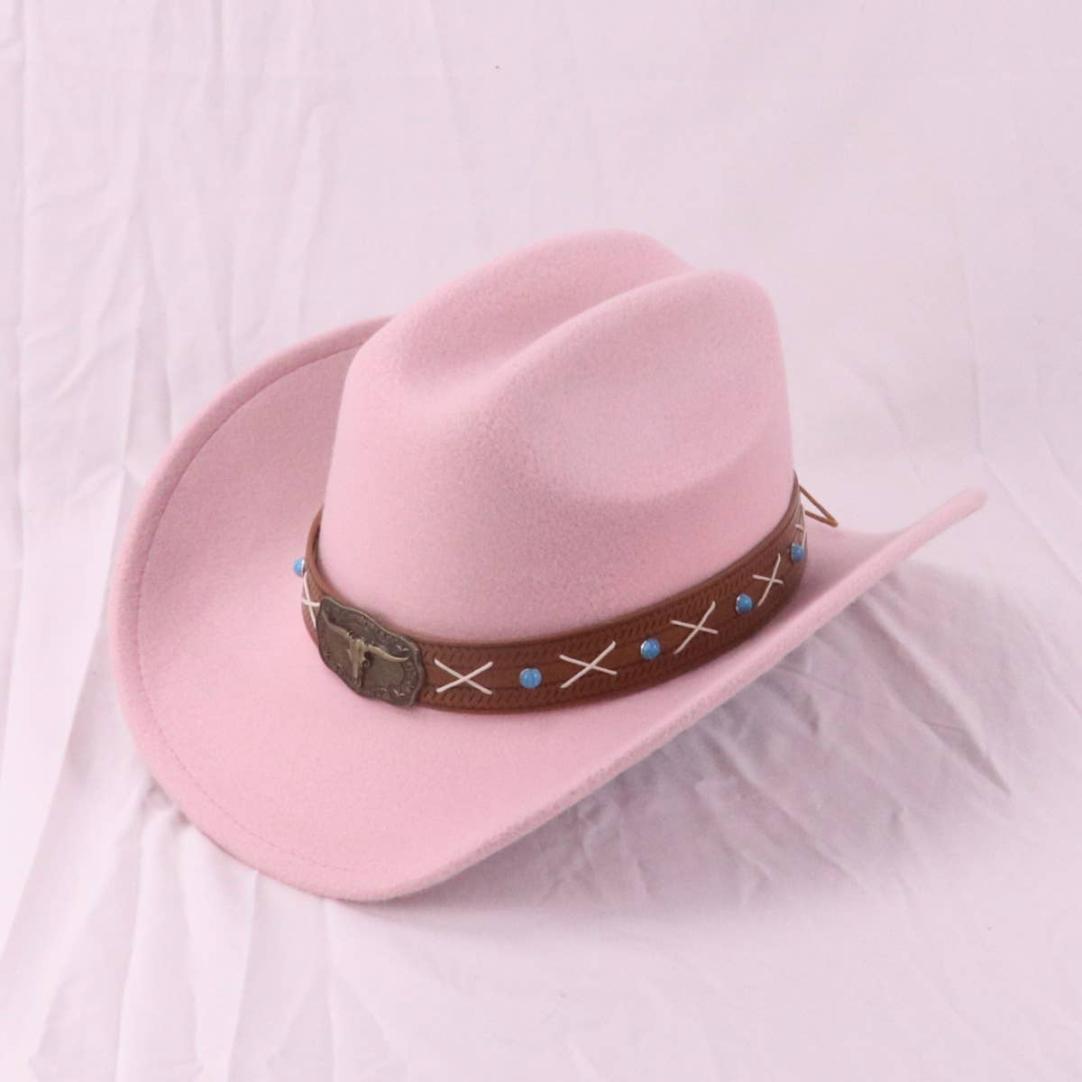 Boho Western Wide Brim Felt Hat for Travel & Sun_CWAH3658