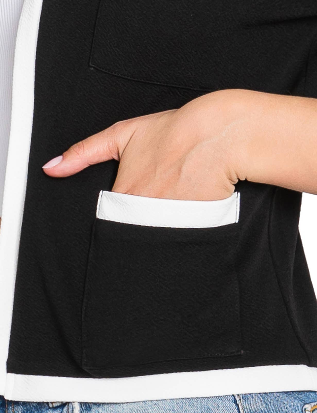 CWOBL103_3/4 Sleeve Bolero Open Front Cardigan