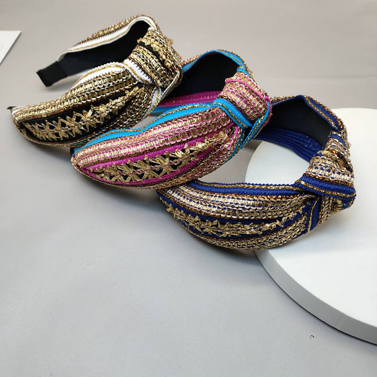 BRAIDED WIDE BAND NON-SLIP BOHEMIAN HEADBAND_CWAHA2603