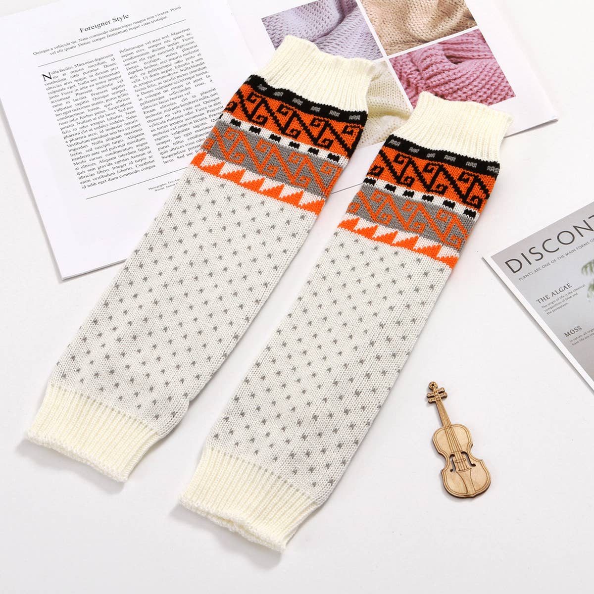 COLORBLOCK BOHEMIAN WOOL PILE SOCKS