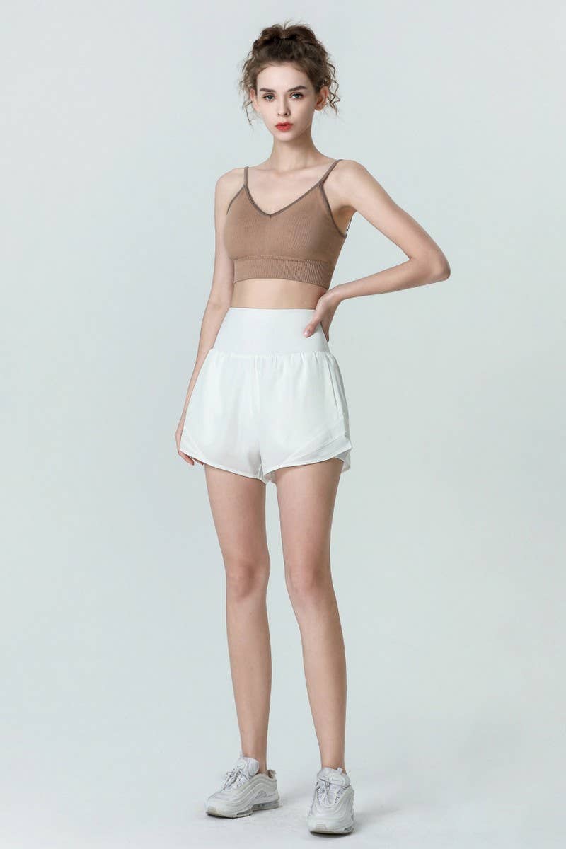 CWBSP0464_BREATHABLE ANTI-EXPOSURE LOOSE YOGA SHORTS