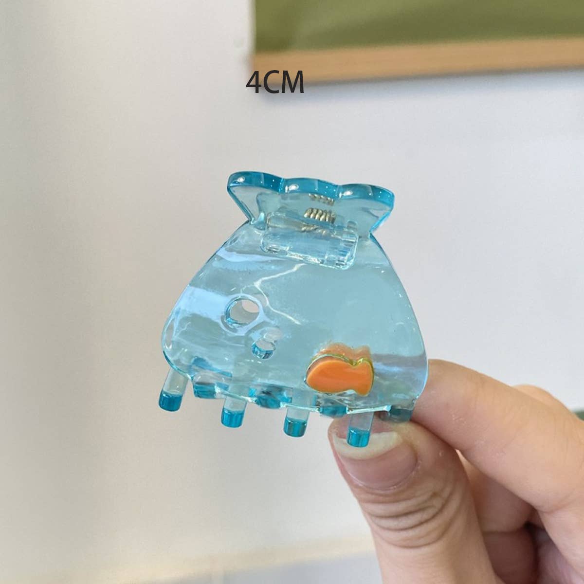 Clear Acetate Fish Hair Claw - Cute INS Style Clip_CWAHA0557