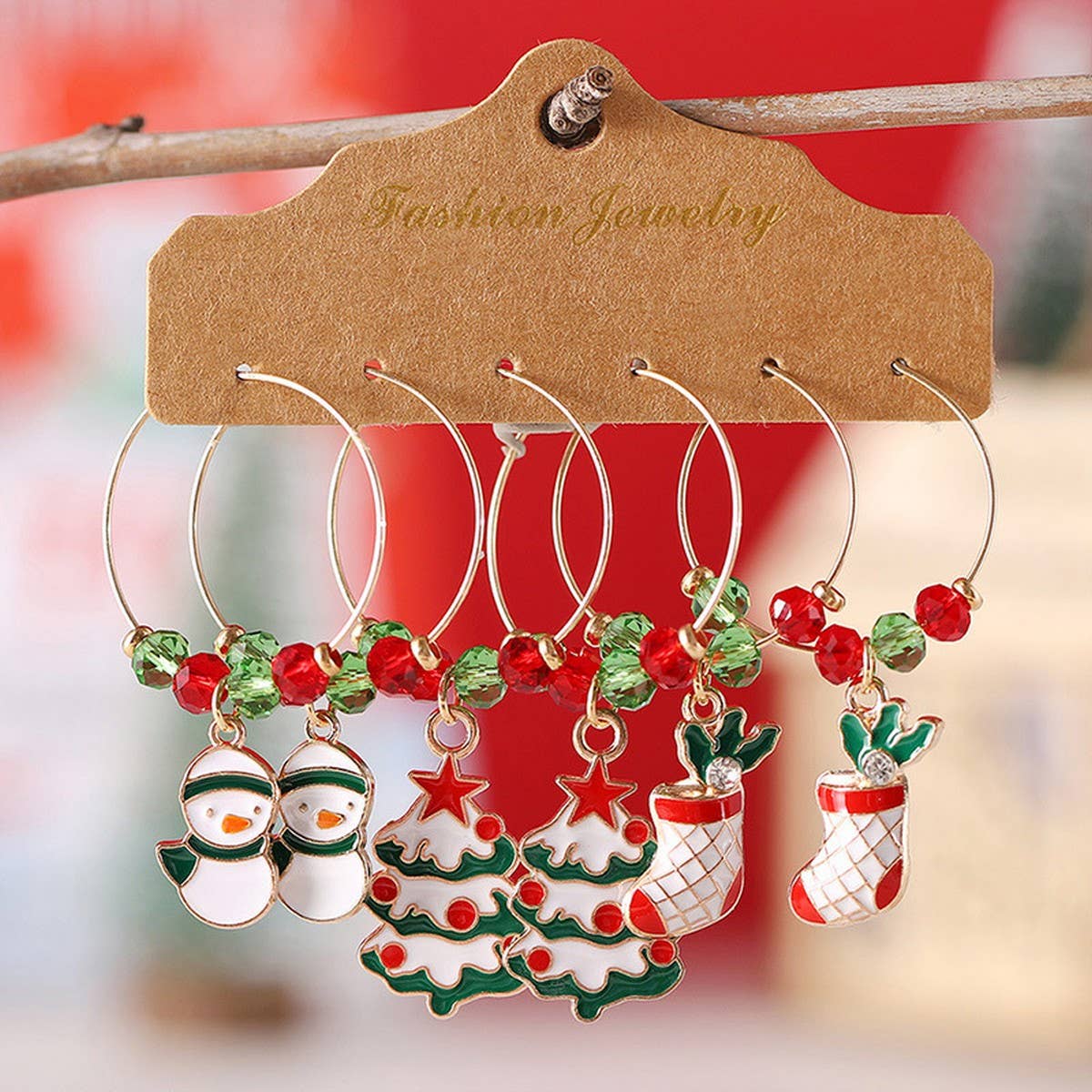 PERSONALIZED SIMPLE CHRISTMAS HOLIDAY EARRINGS_CWAJE1987