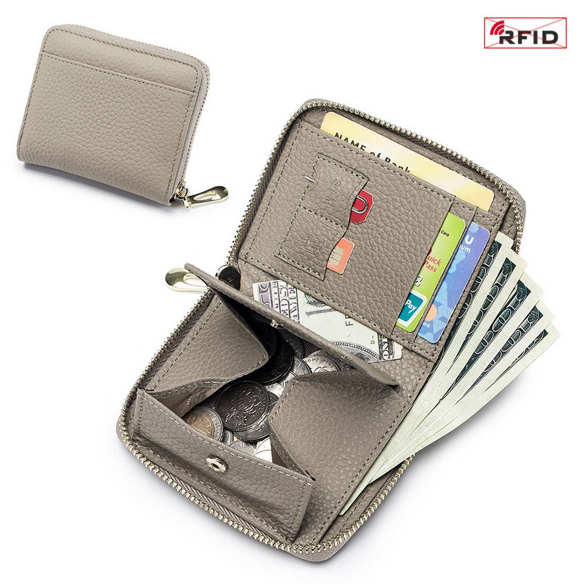 FASHION MULTIFUNCTIONAL SHORT LEATHER WALLET_CWAB3754