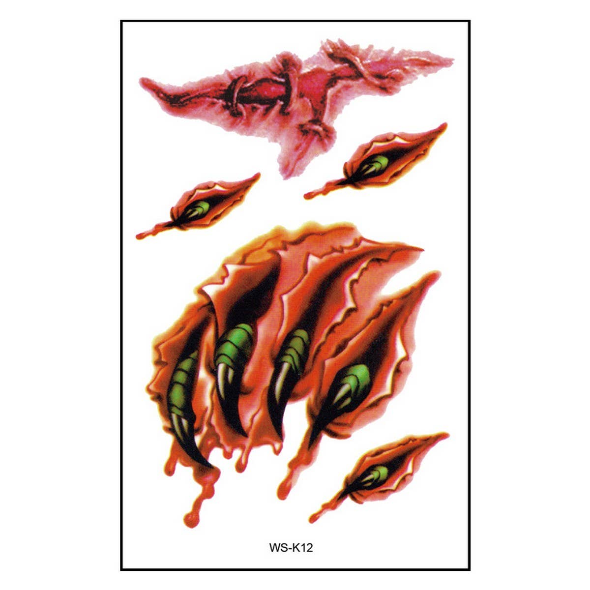 Bloody Scar Tattoos ??Halloween Party Wounds_CWMM8378