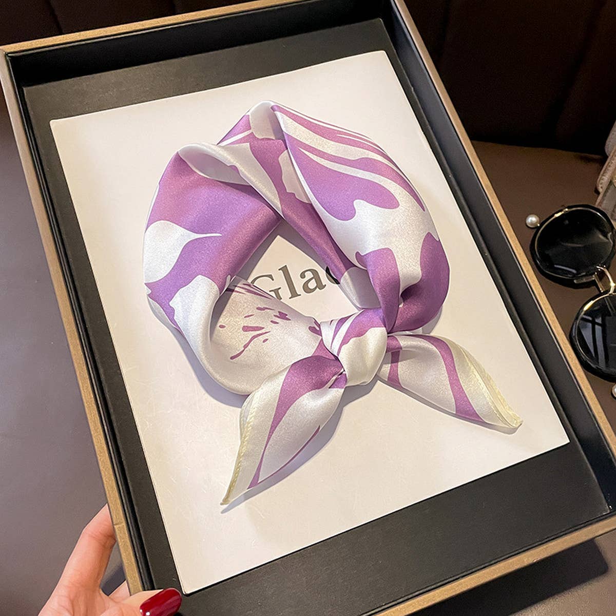 Floral Scarf for Women, Elegant Gift Square Wrap