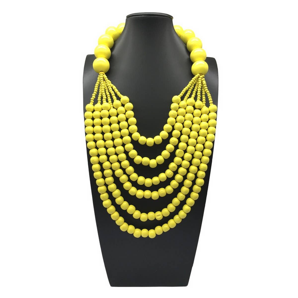 ETHNIC STYLE MULTI-LAYER WOODEN BEADS NECKLACE_CWMM4979