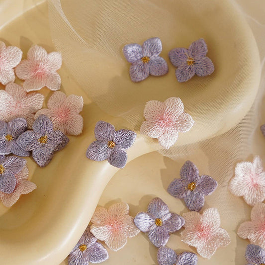 3D Cherry Blossom Embroidered Patch for Repair_CWMM5915