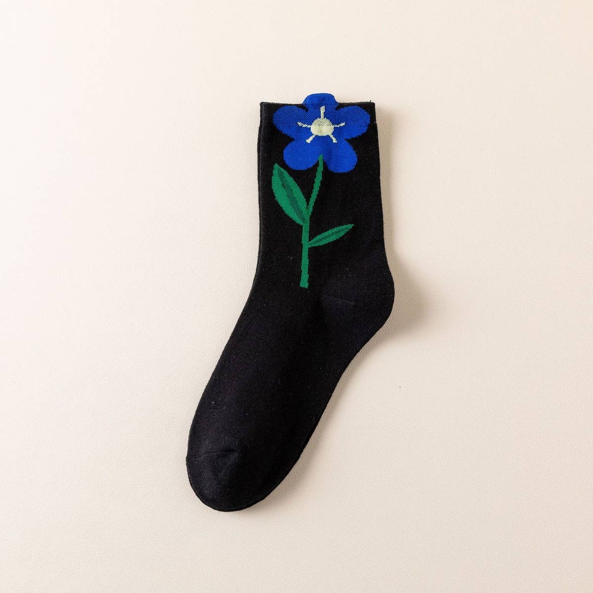 COLLEGE STYLE COTTON BREATHABLE TULIP FLOWER SOCKS