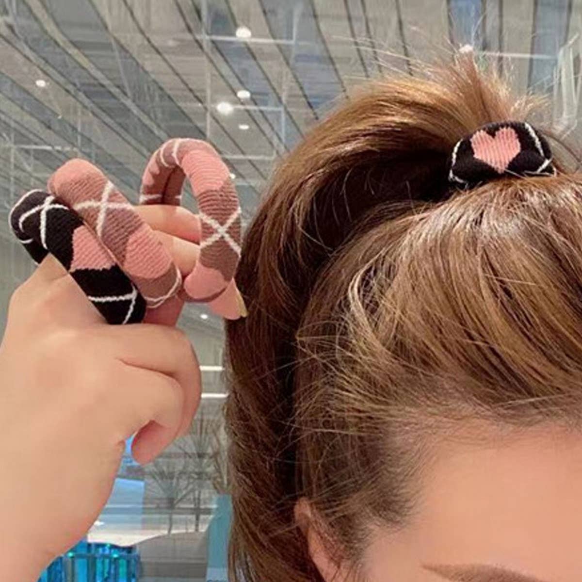 FASHION  WIDENED HAIR TIES(5PCS/BOX)_CWAHA0504