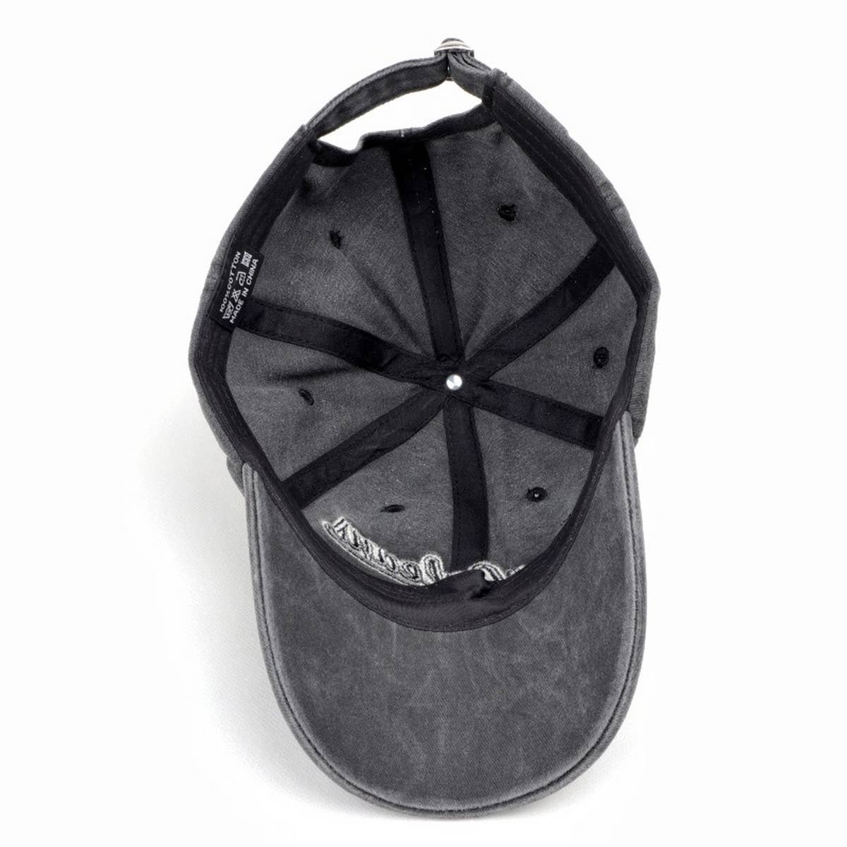 Washed Letter Embroidery Baseball Cap Sun Hat CWAH1132