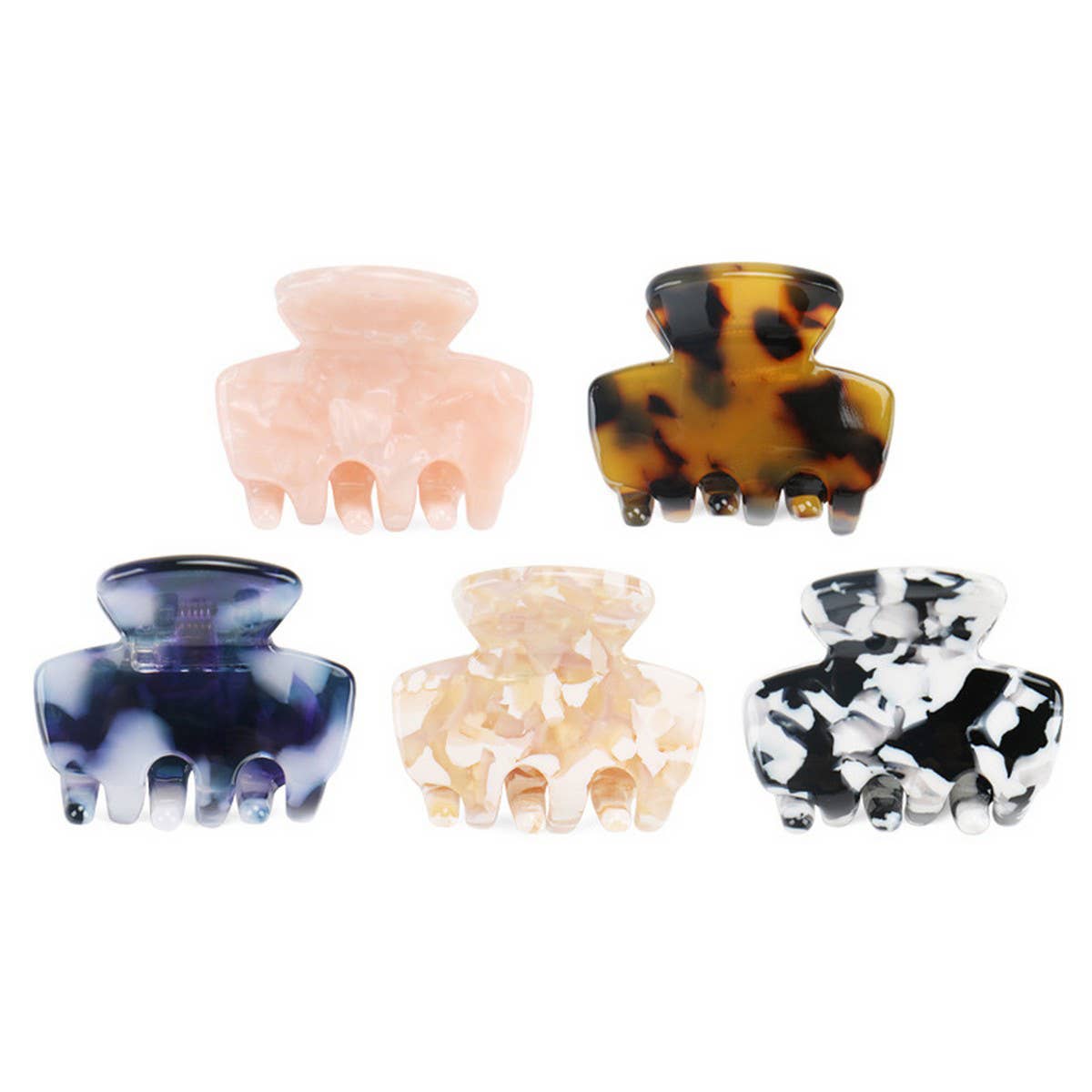 Mini Geometric Acetate Hair Claw, Simple Bang Clip