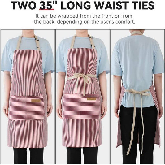 CWMM1812_Striped Pocket Apron For The Working Household