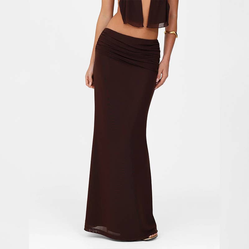 Sexy halter cutout top and high waist skirt set