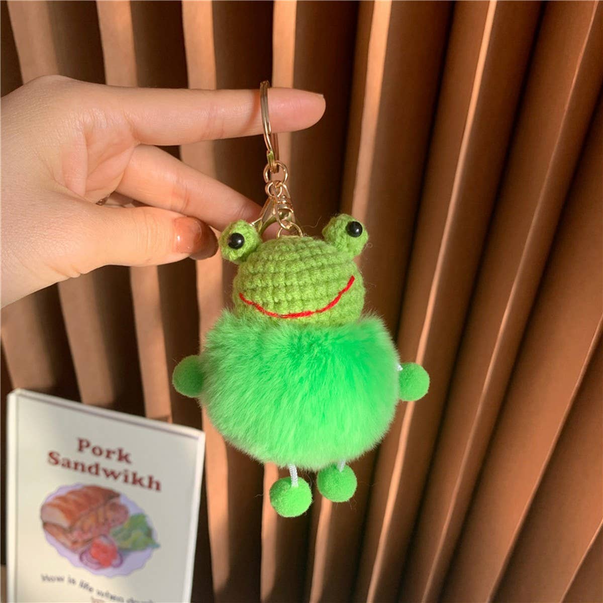 CUTE SMALL WOOL PLUSH BAG PENDANT CAR KEYCHAIN