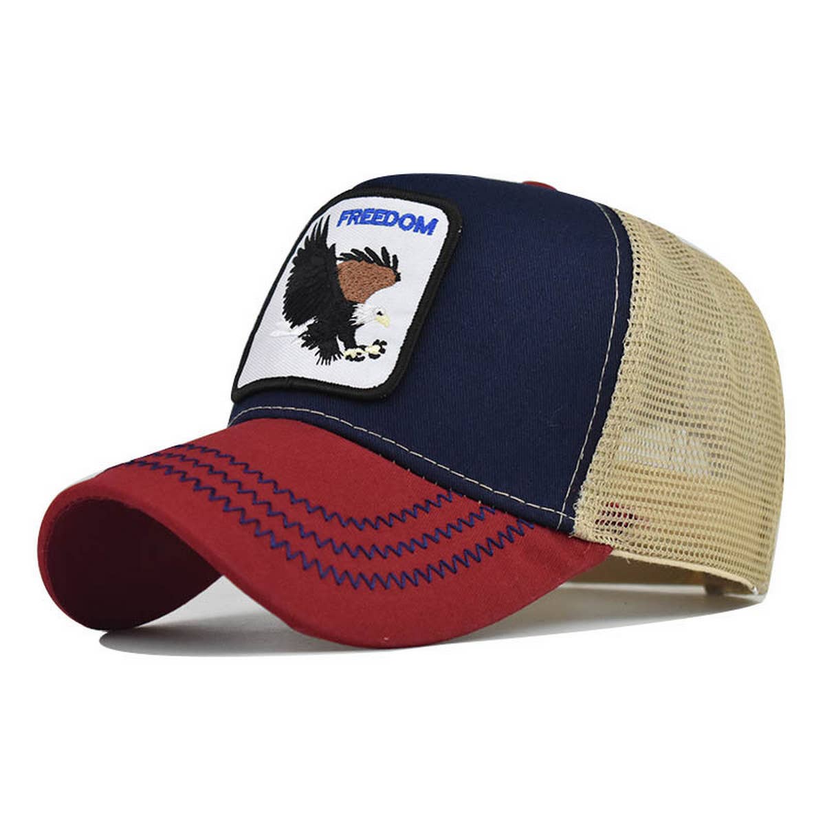 SUMMER NEW ANIMAL EMBROIDERED MESH TRUCKER HAT_CWAH1361