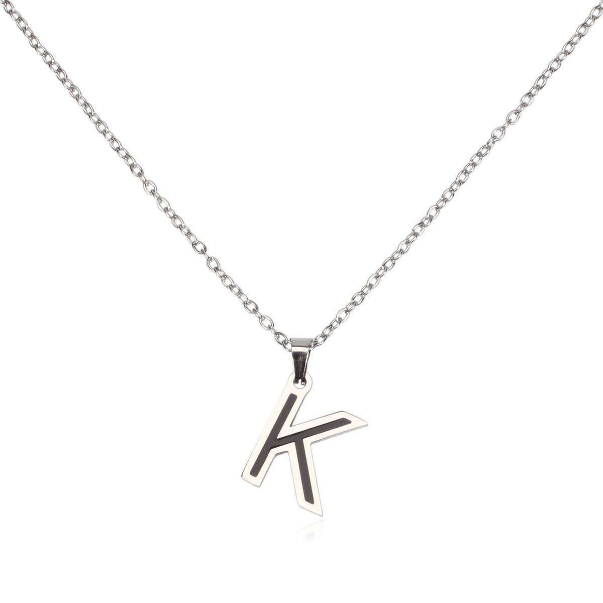 CWAJE05716_STAINLESS STEEL ALPHABET LETTER PENDANT NECKLACE