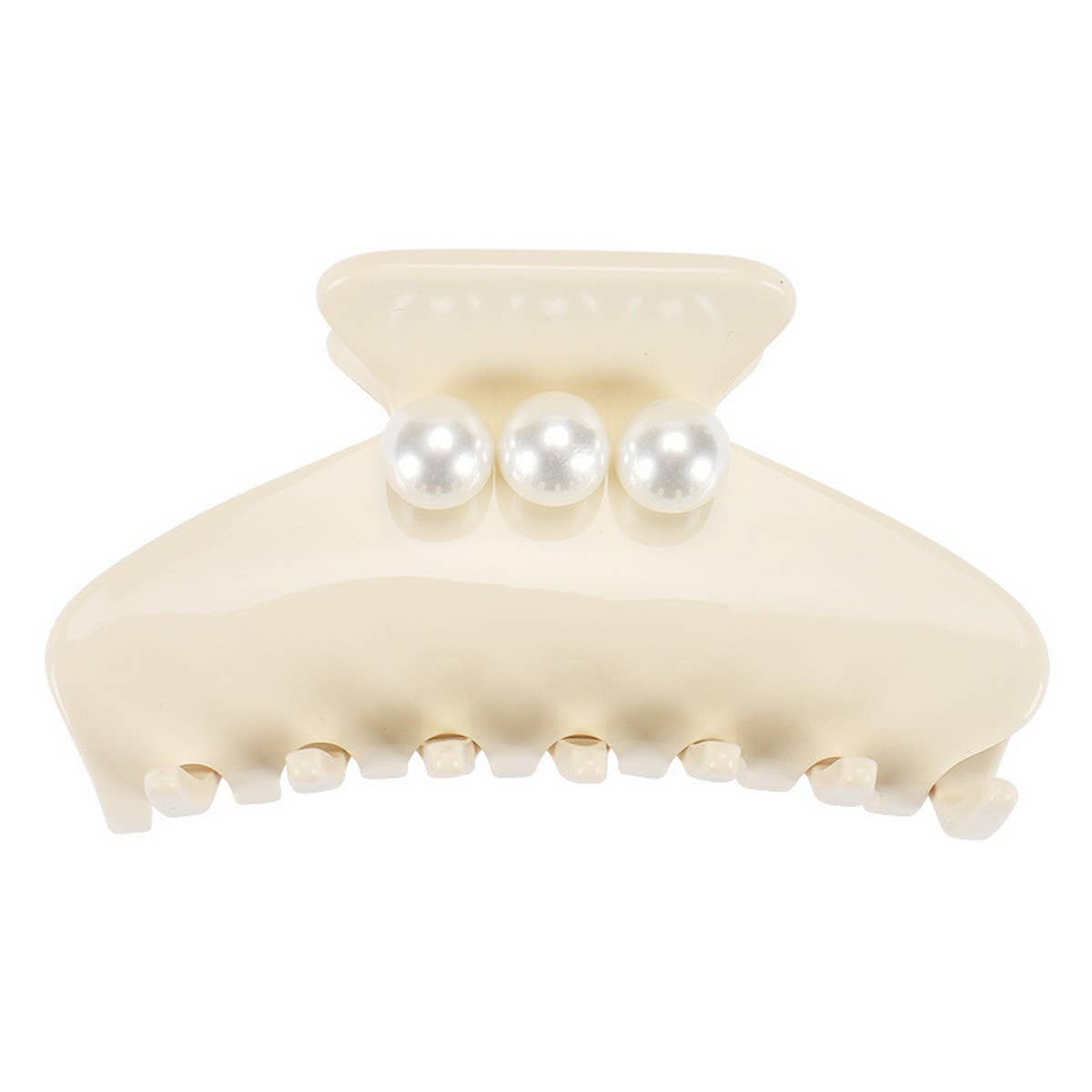 ACETATE SHARK CLIP PEARL HAIR ACCESSORY HAIRPIN_CWAHA4267