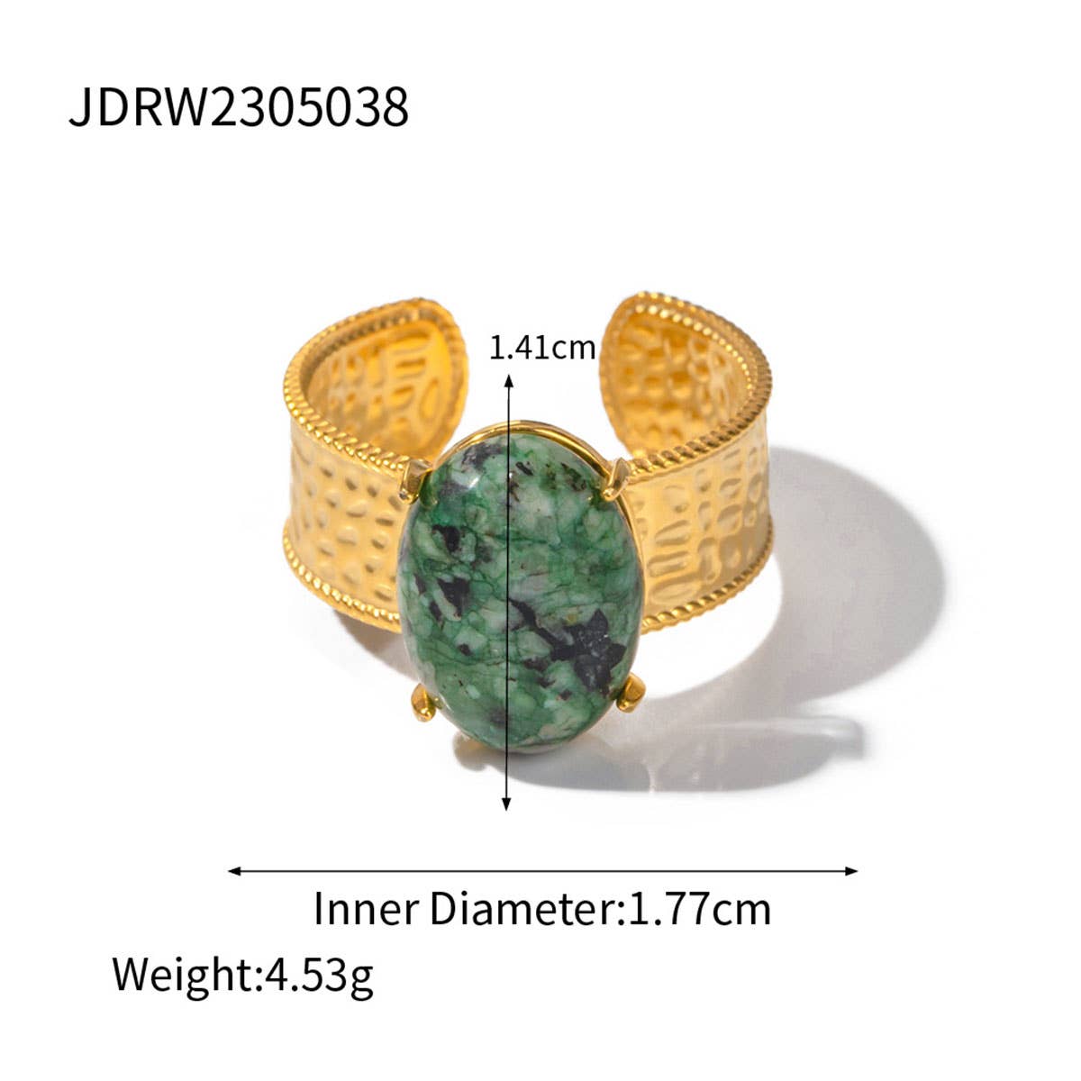 STAINLESS STEEL NATURAL STONE RINGS_TURQUOISE_CWAJE0615