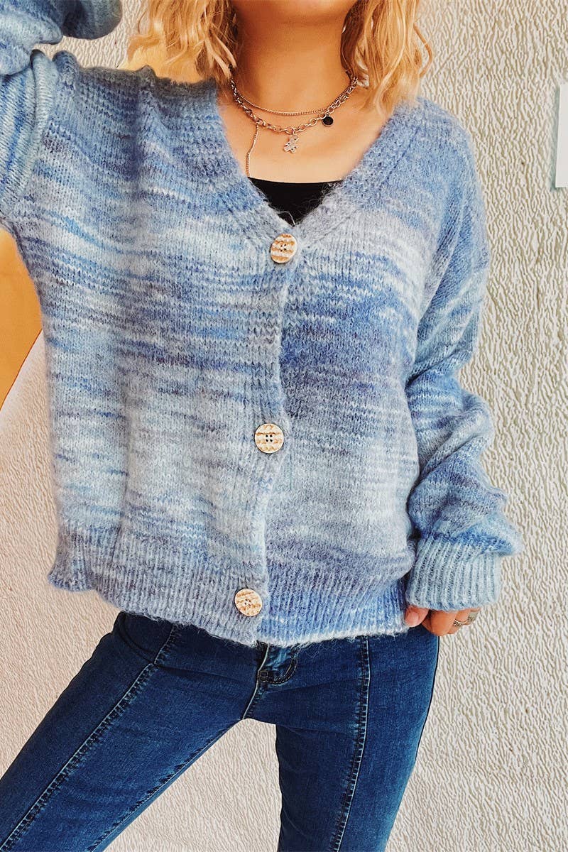 Sweet knit cardigan in tie-dye candy color